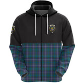 Douglas Modern Clan Half Of Tartan Zipper Hoodie